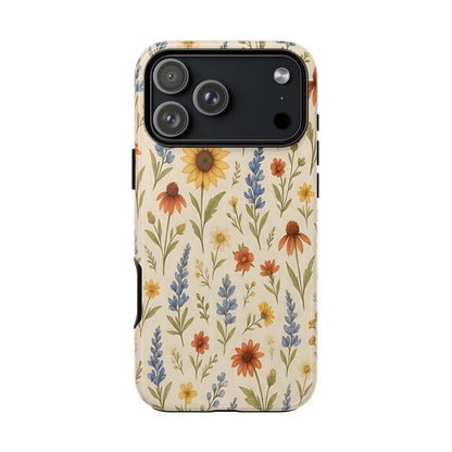 Rustic Wildflowers Tough Phone Case