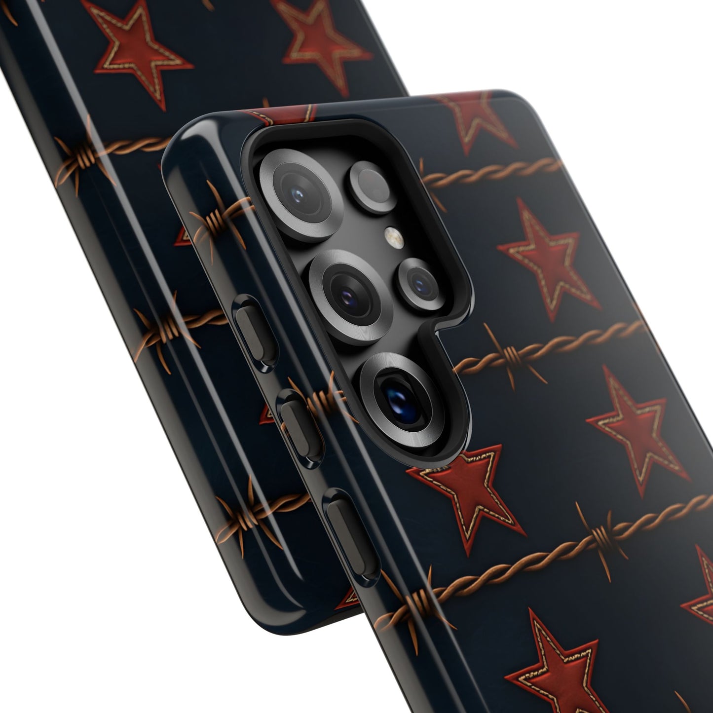 Red Stars + Barbed Wire Tough Phone Case