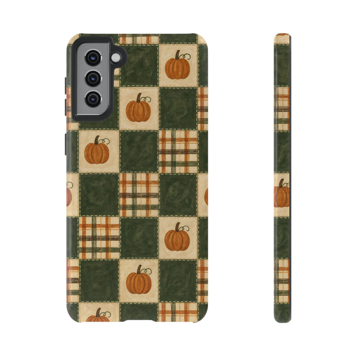 Pumpkin Check Quilt Tough Case