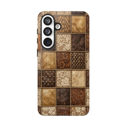 Leather Lace Patchwork Tough Case