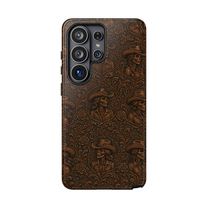 Tooled Skeleton Cowgirl Tough Case