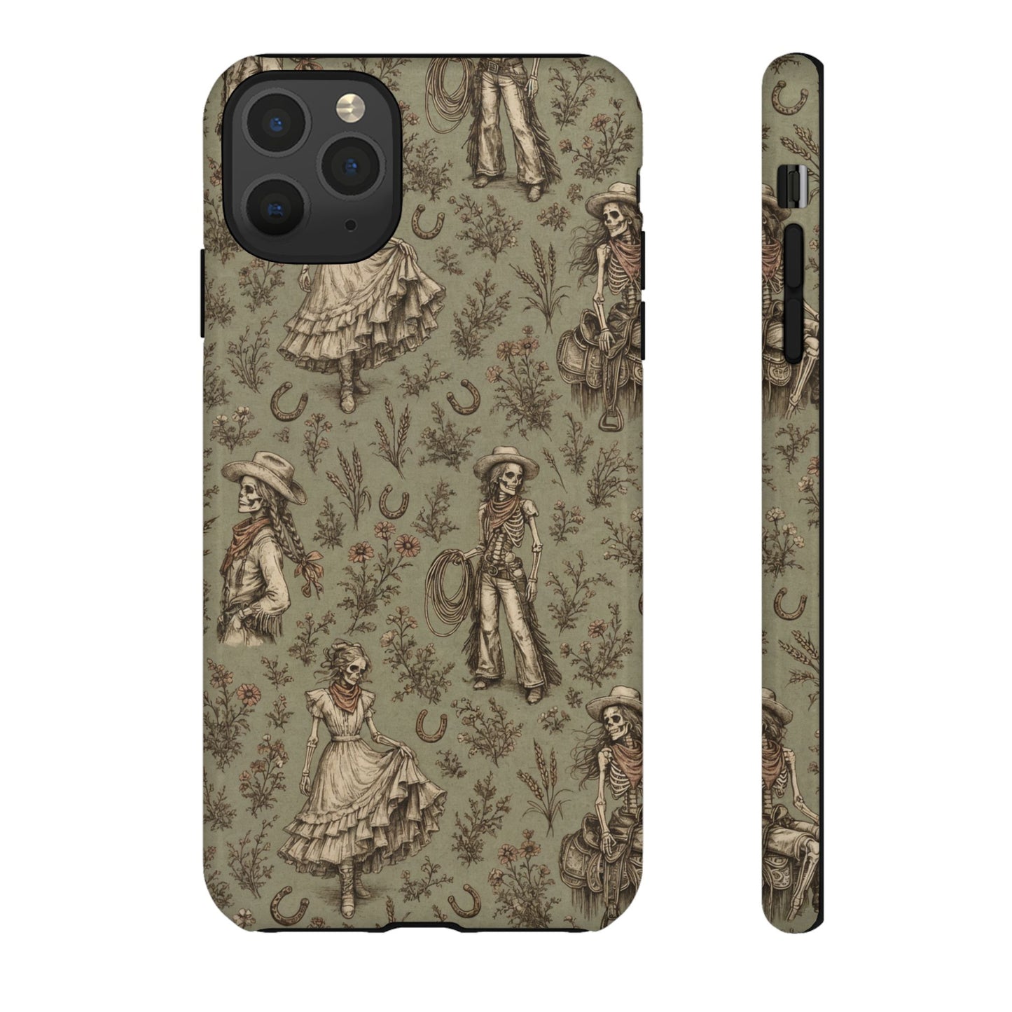 Skeleton Cowgirl Toile Tough Case