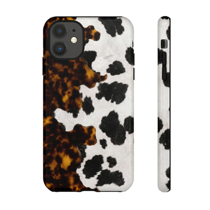 Tortoiseshell + Cowhide Tough Case