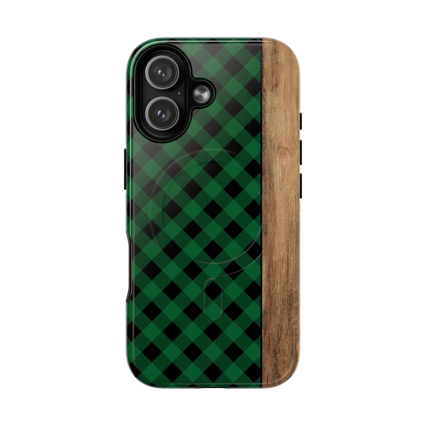 Green Plaid Magnetic Case