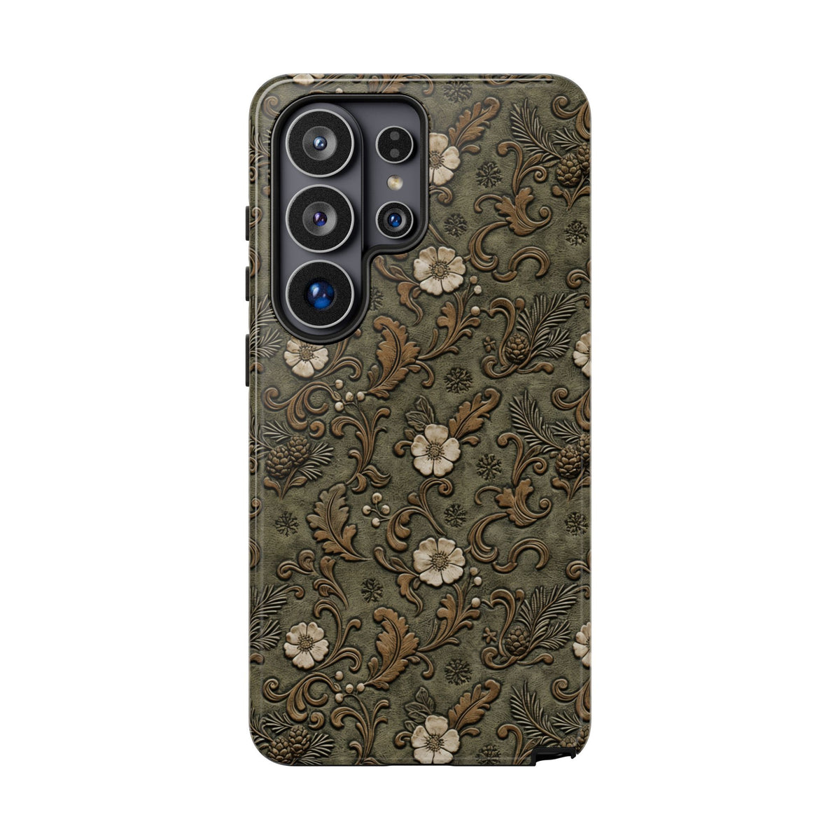 Sage Tooled Roses Tough Case
