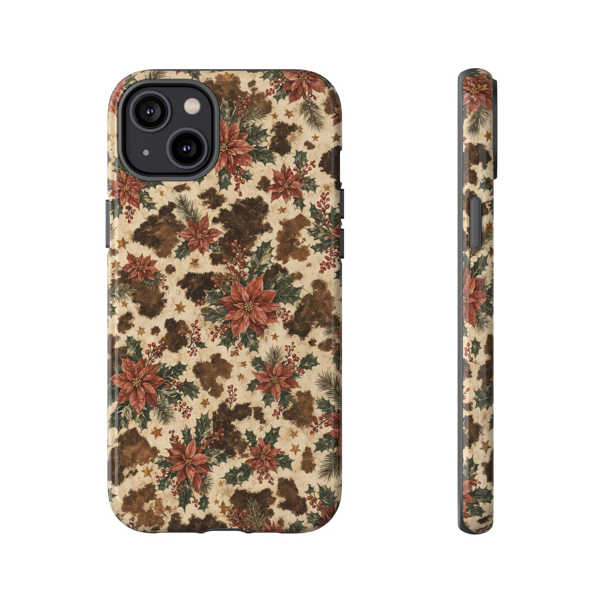 Cowhide Poinsettia Tough Case