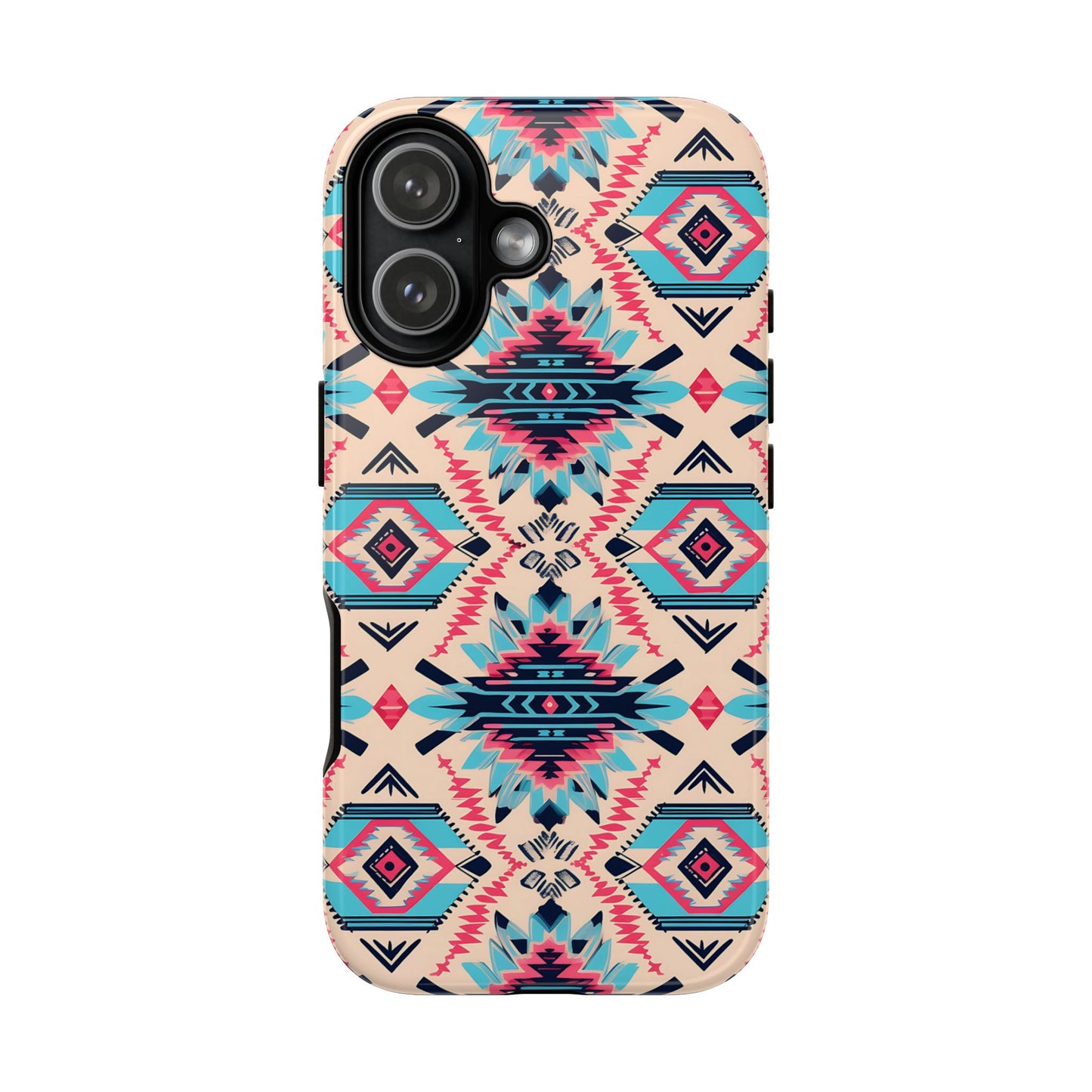 Pink Blue Aztec Tough Phone Case