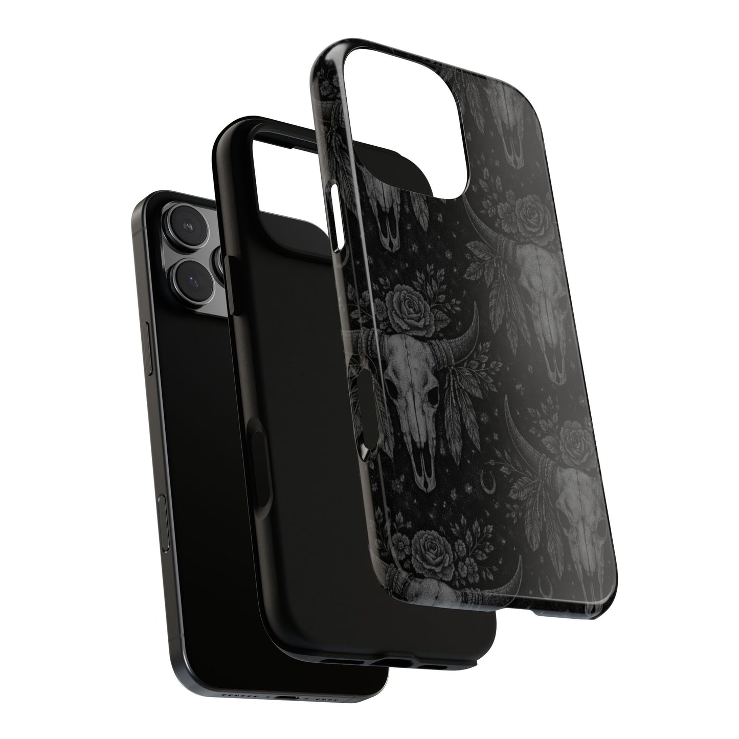 Western Noir Bull Skulls Tough Case