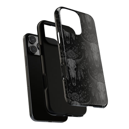 Western Noir Bull Skulls Tough Case
