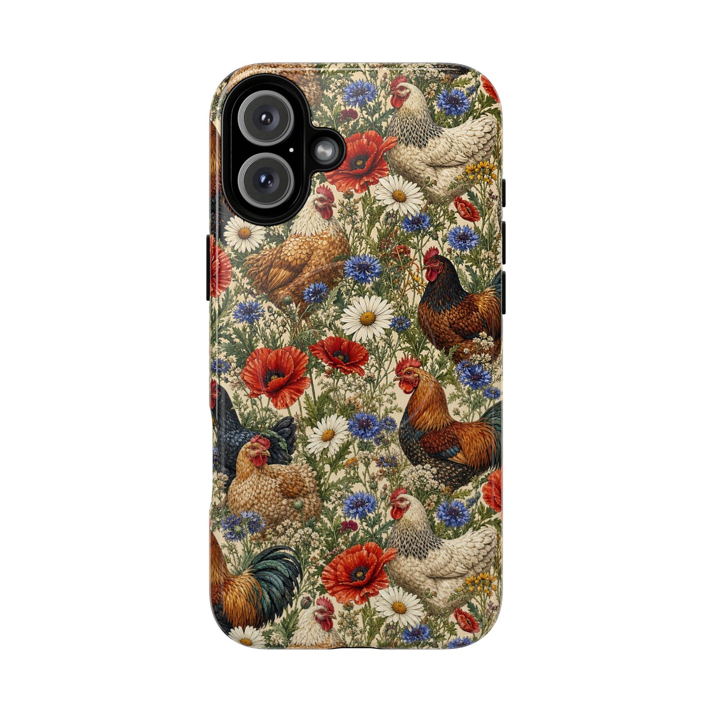 Patriotic Floral Chickens Magnetic Case