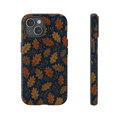 Navy Autumn Leaves Tough Case