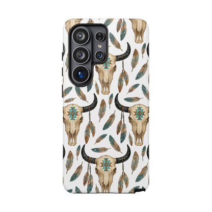 Aztec Feather Skull Tough Case