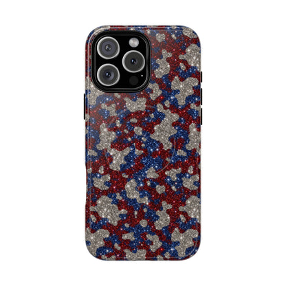 USA Cowhide Glitter Magnetic Case