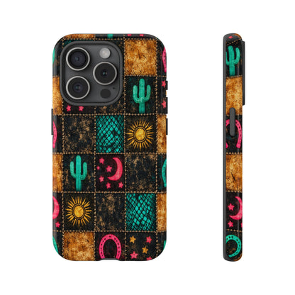 Neon Cactus Patchwork Tough Case