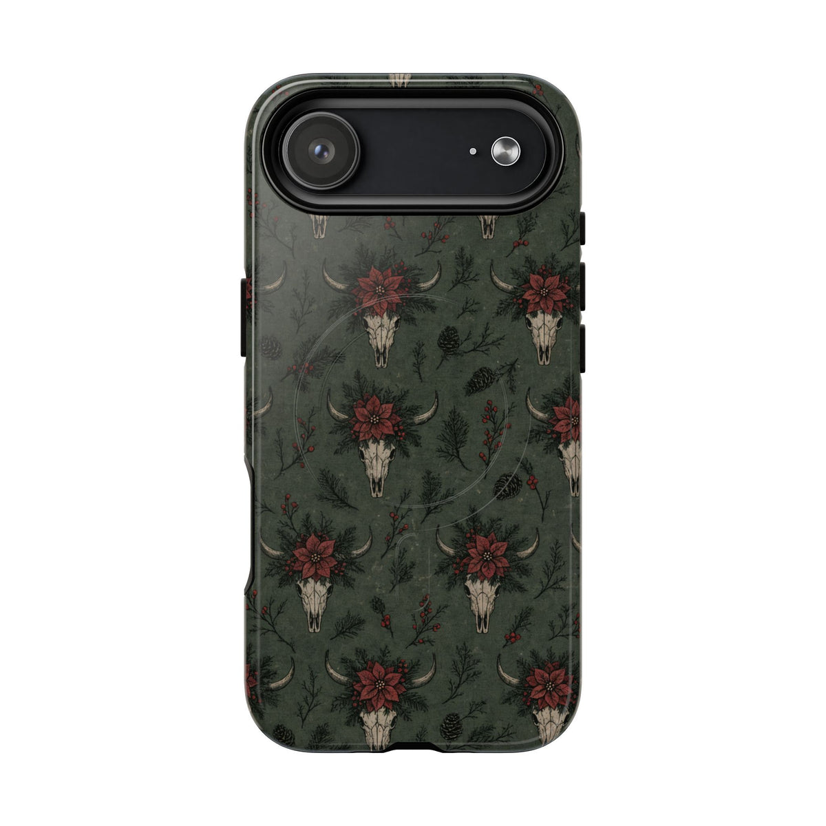 Inked Christmas Skull Magnetic Case