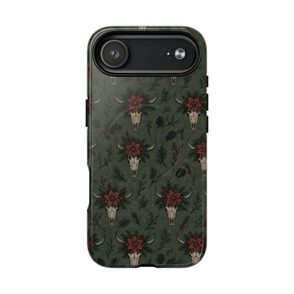 Inked Christmas Skull Magnetic Case