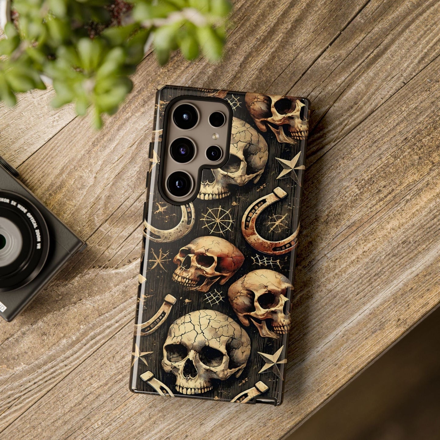 Skulls Horseshoes Dark Phone Case