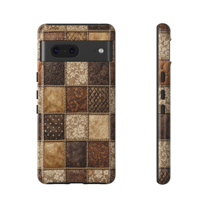 Leather Lace Patchwork Tough Case