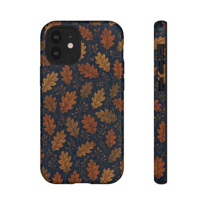 Navy Autumn Leaves Tough Case
