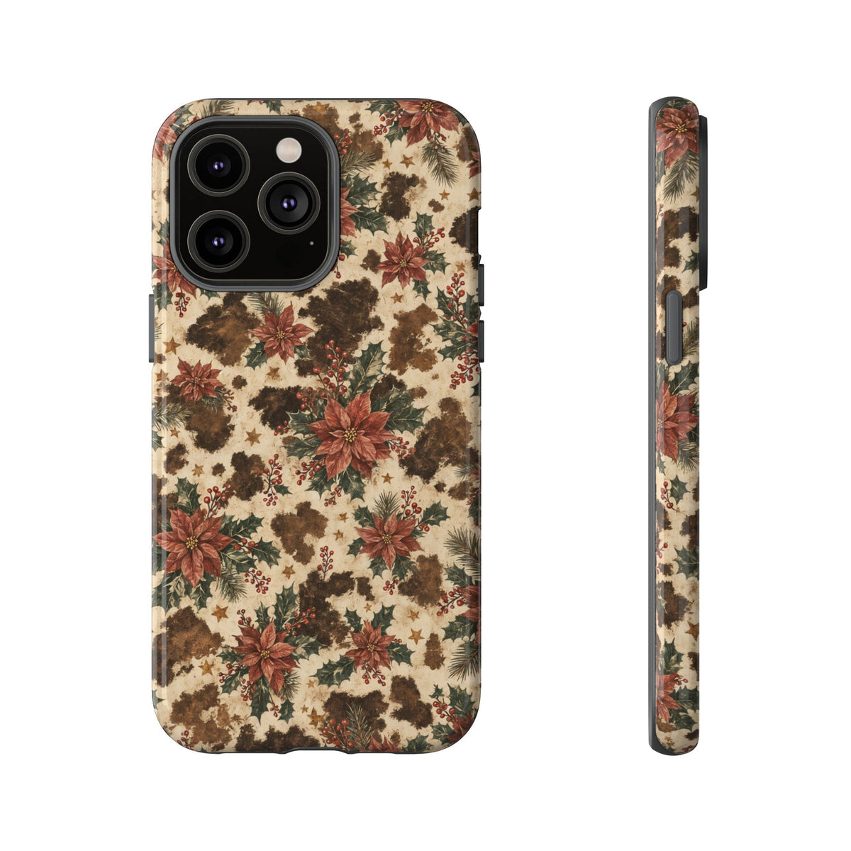 Cowhide Poinsettia Tough Case