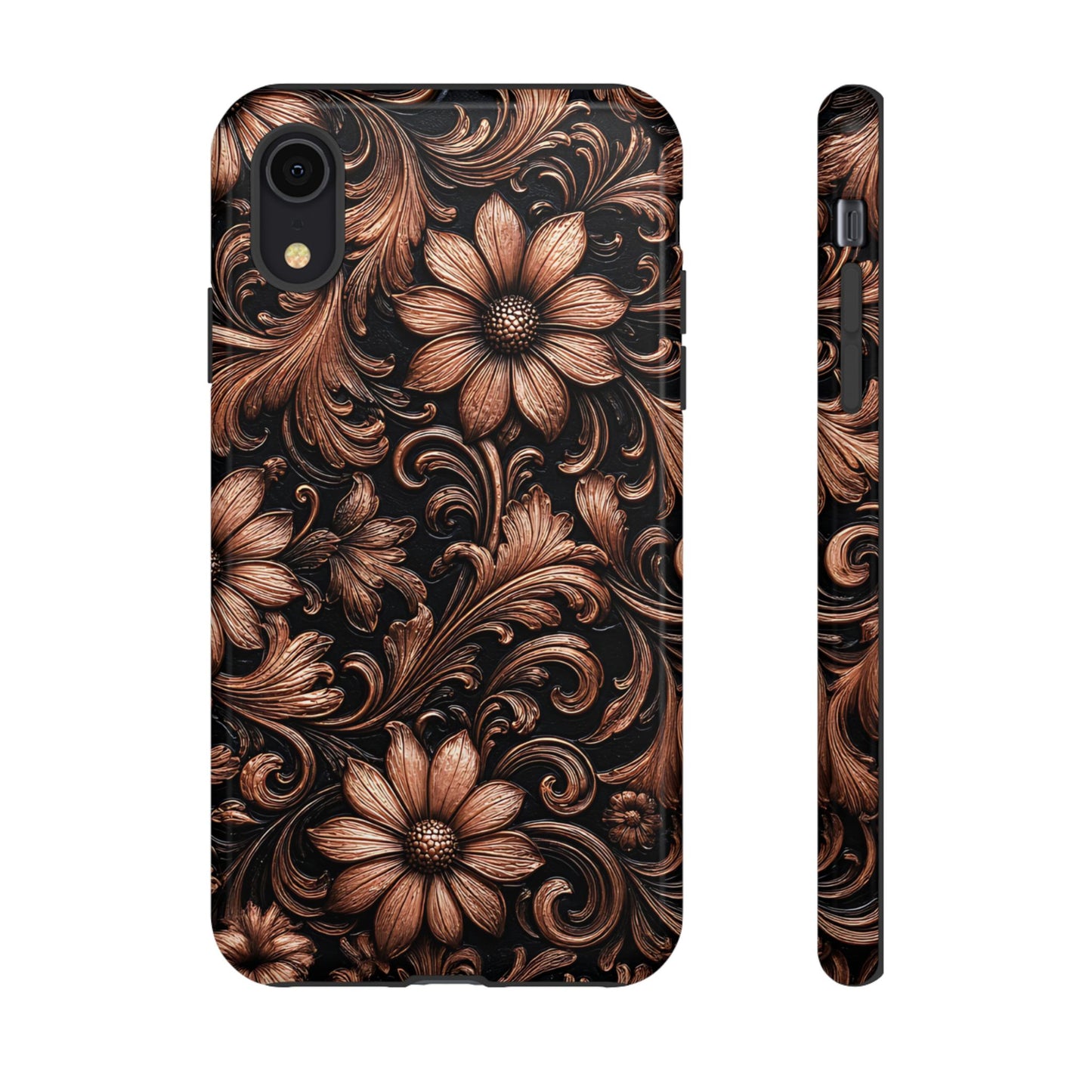 Rose Gold Floral Tough Case