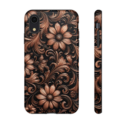 Rose Gold Floral Tough Case
