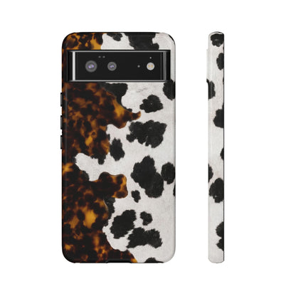 Tortoiseshell + Cowhide Tough Case