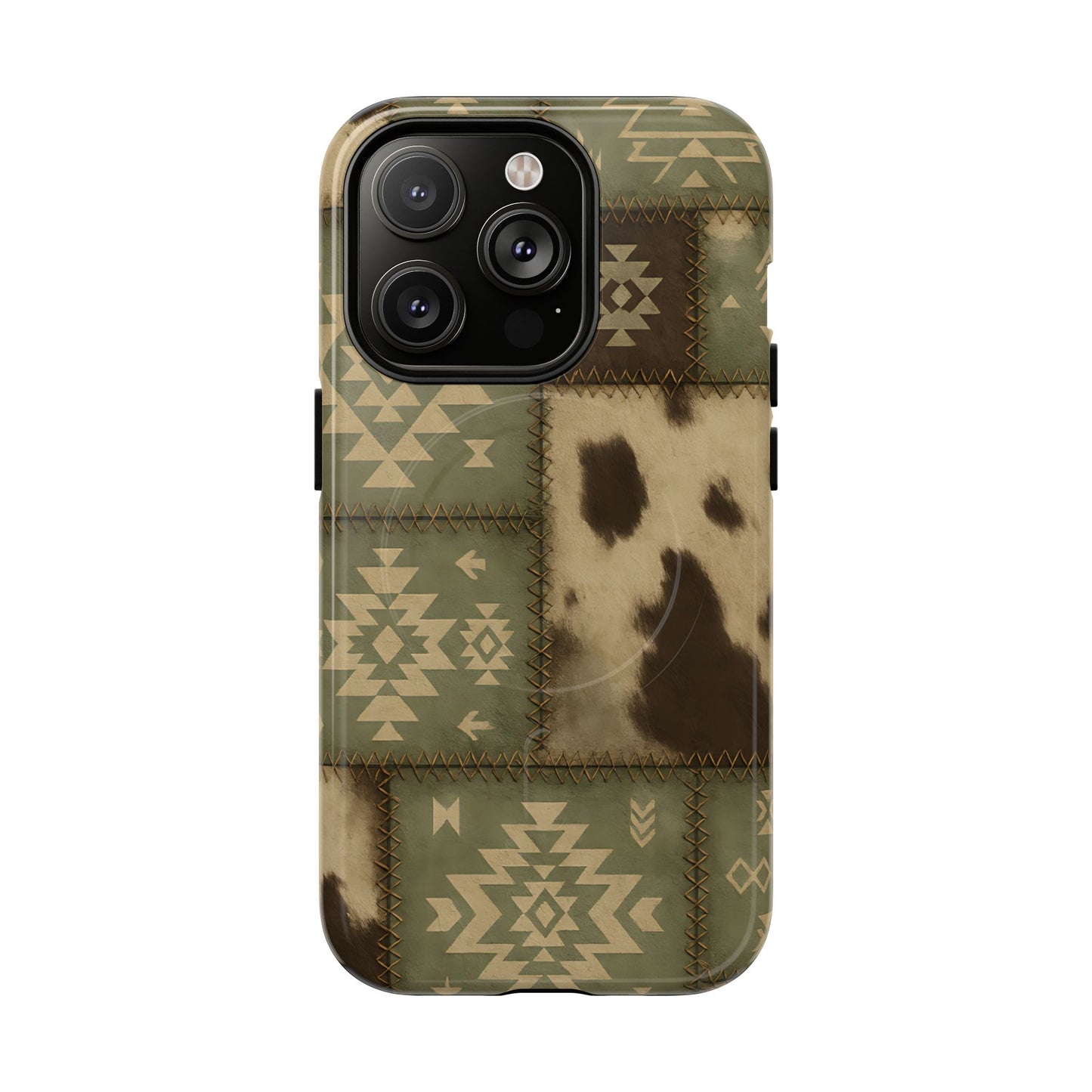 Rustic Sage Patchwork Magnetic Case