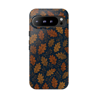 Navy Autumn Leaves Tough Case