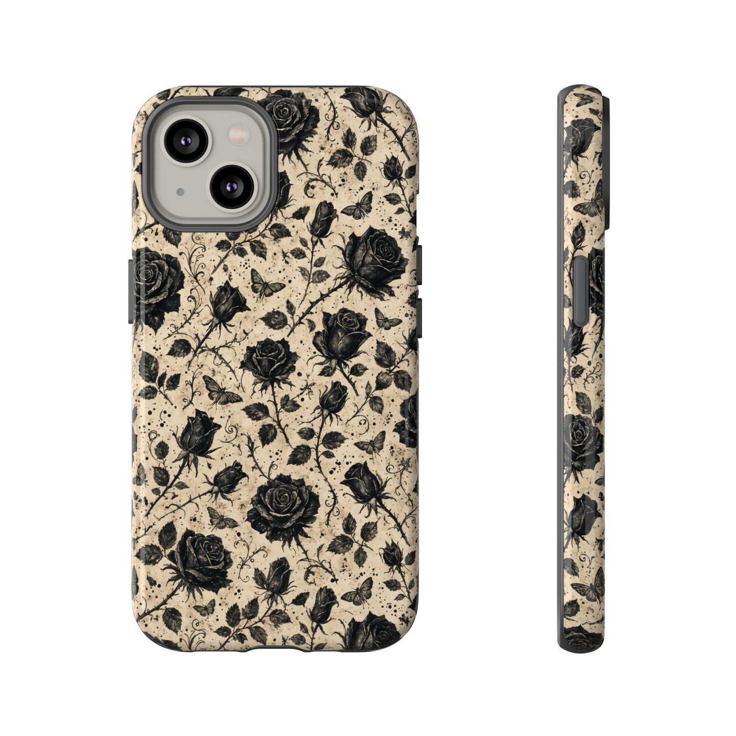Black Rose Bone Tough Case