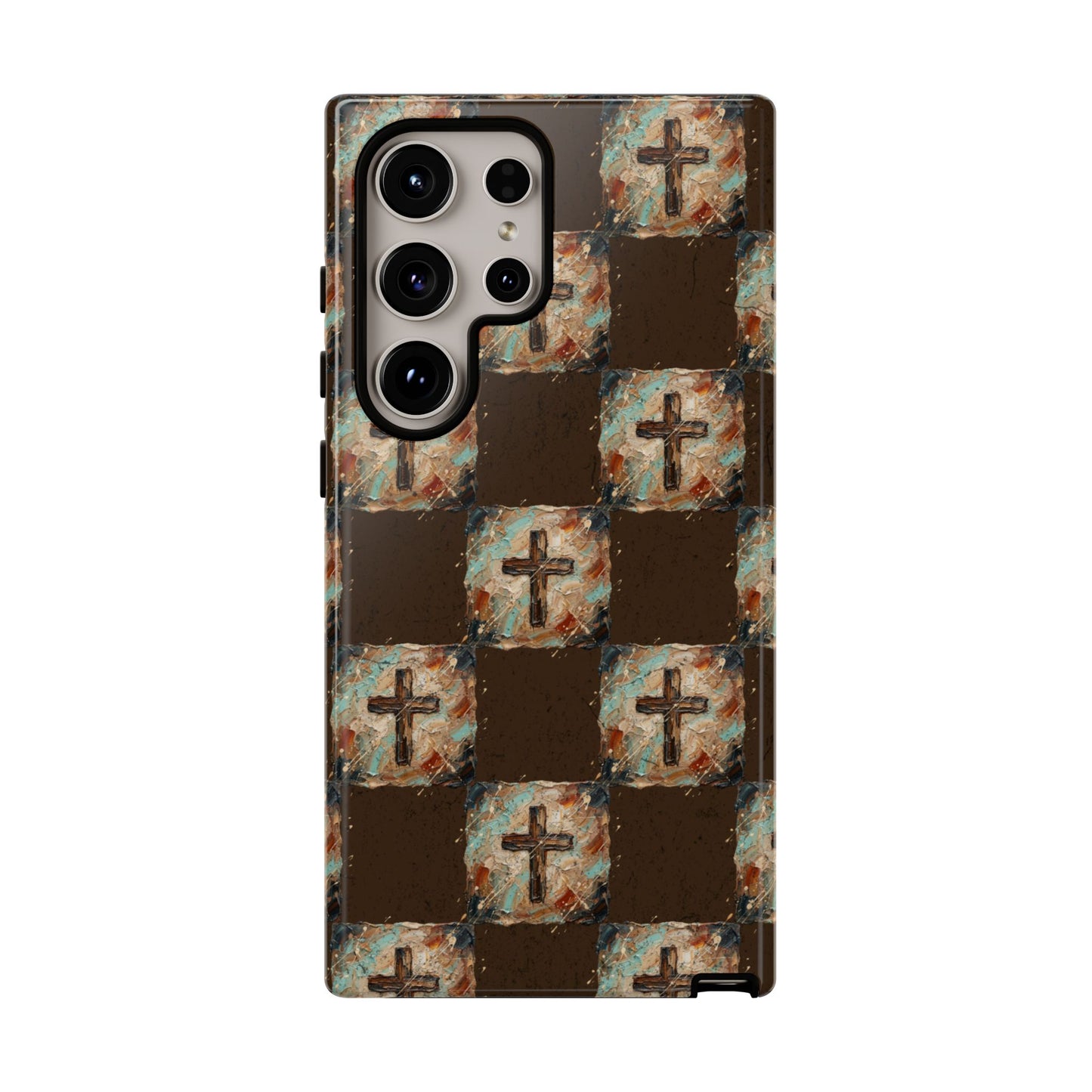 Checker Painted Cross Tough Case