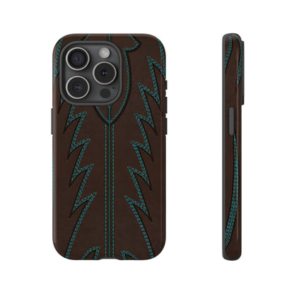 Boot Closeup Brown Turquoise Tough Case