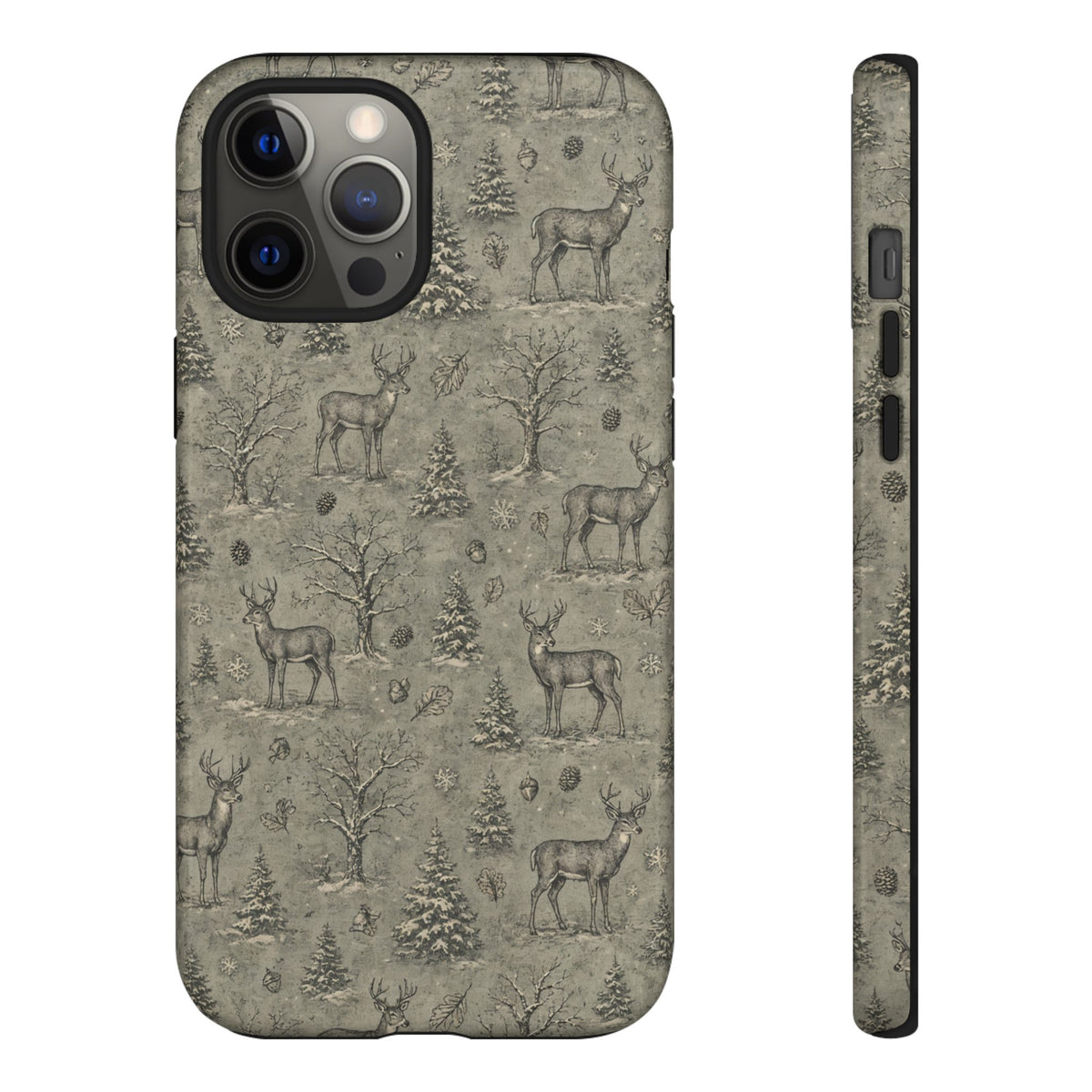 Etched Winter Buck Tough Case