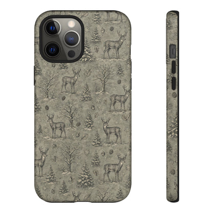 Etched Winter Buck Tough Case