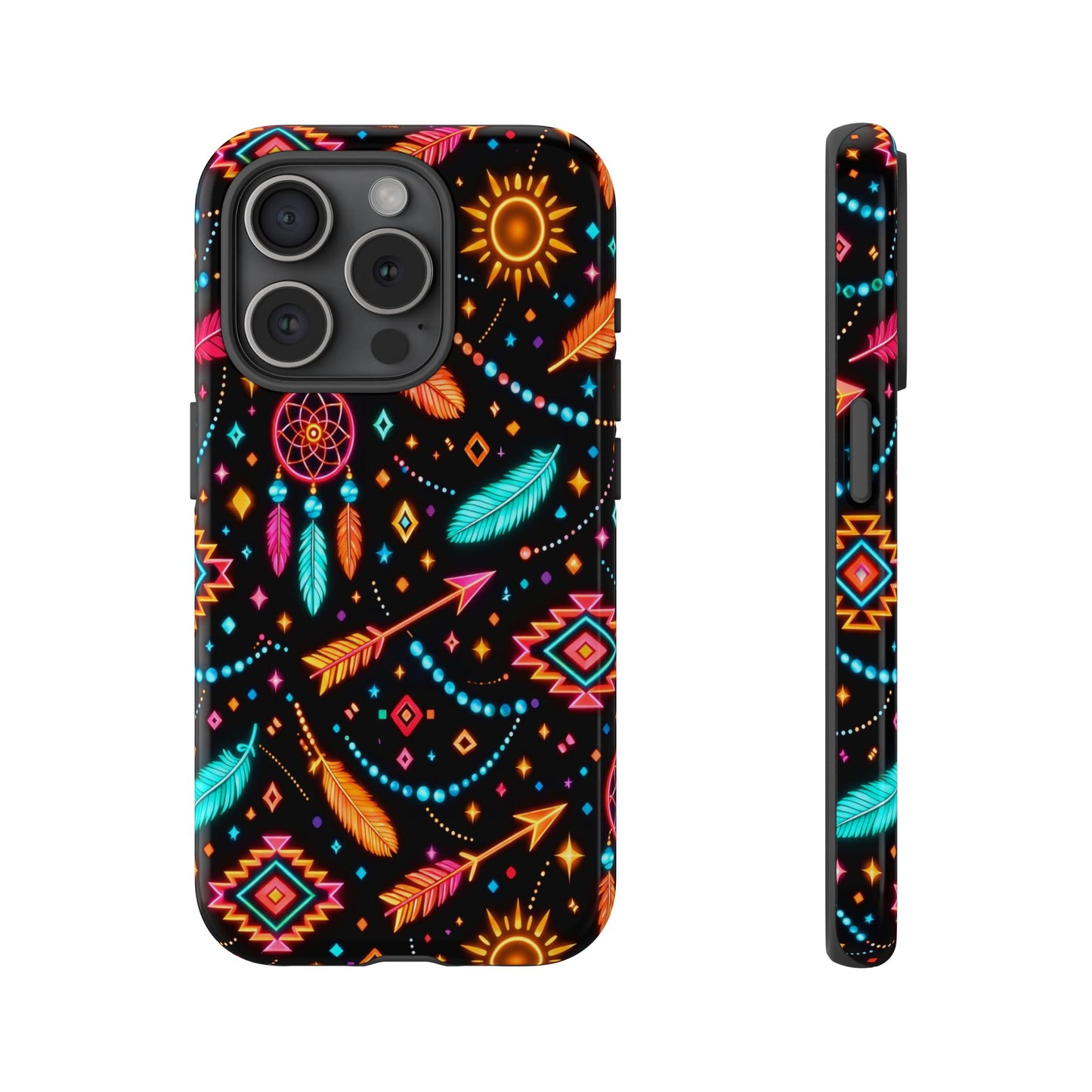 Neon Aztec Feather Tough Case