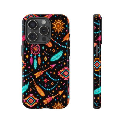 Neon Aztec Feather Tough Case