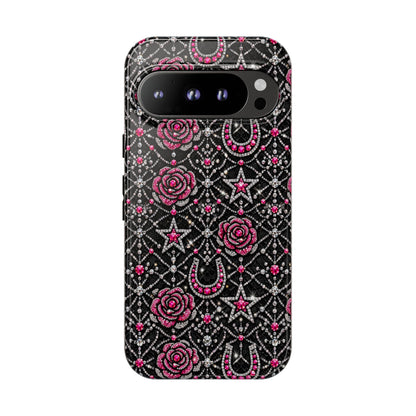 Rhinestone Rose Tough Case