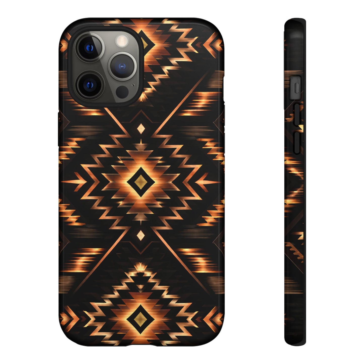 Black Gold Aztec Rug Tough Case