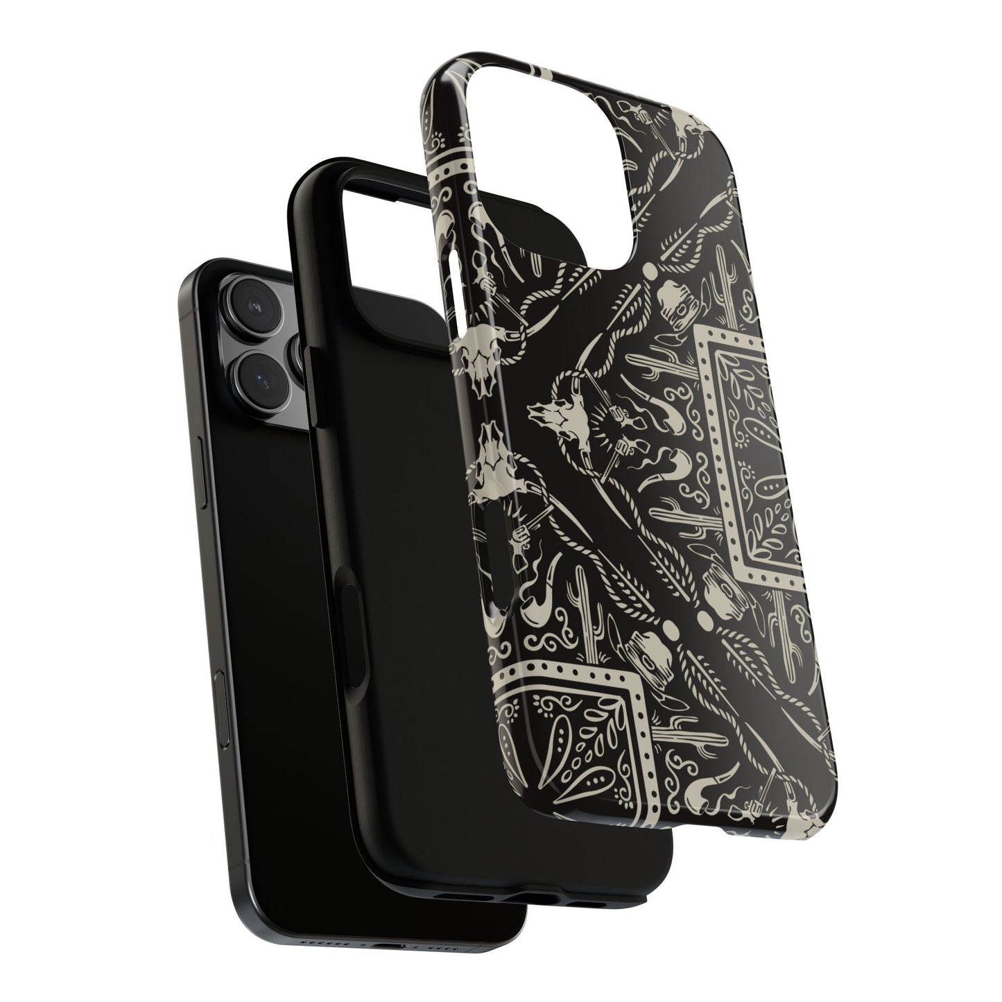 Western Black Bandana Tough Phone Case