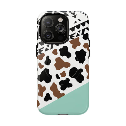 Mint Aztec Cowhide Magnetic Case