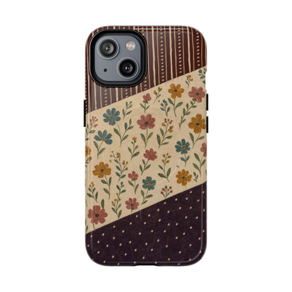 Fall Floral Stripe Magnetic Case