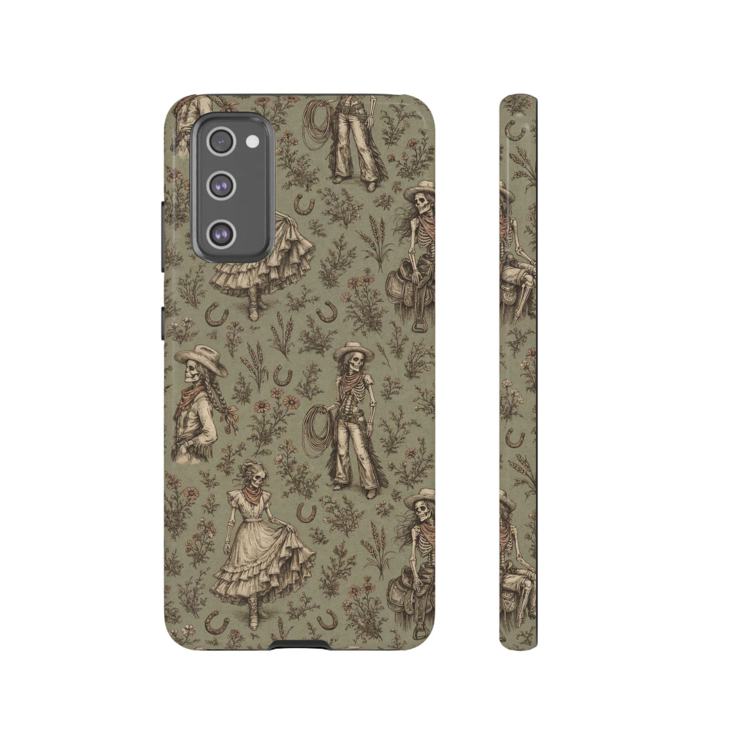 Skeleton Cowgirl Toile Tough Case