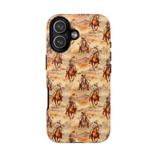Western Horse Pattern Tough Phone Case