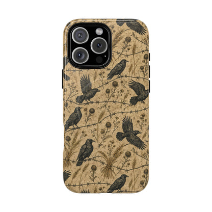 Crow Wheat Barbwire Magnetic Case
