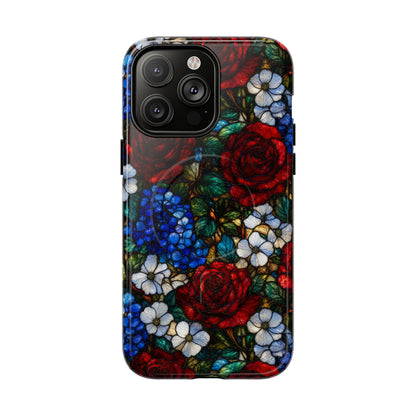 Patriotic Floral Glass Magnetic Case