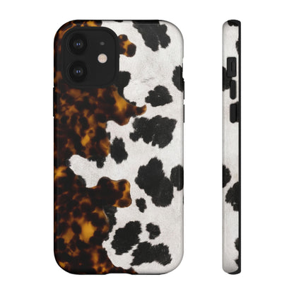 Tortoiseshell + Cowhide Tough Case