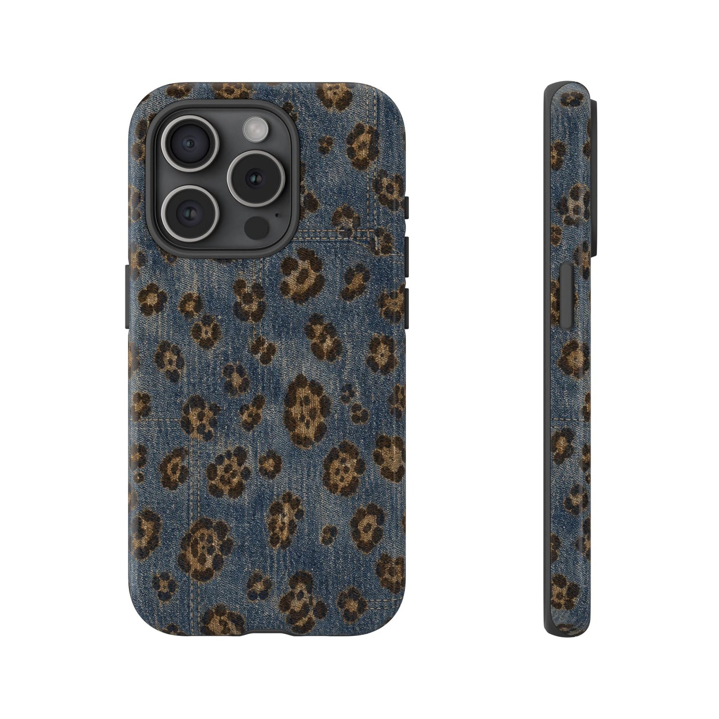 Denim Leopard Tough Case