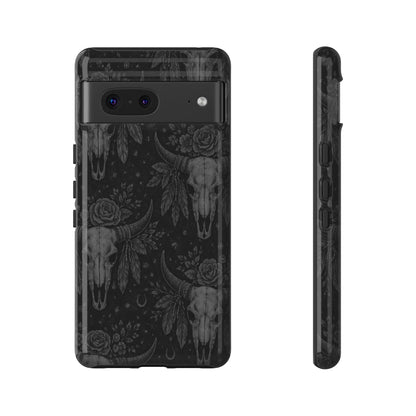 Western Noir Bull Skulls Tough Case