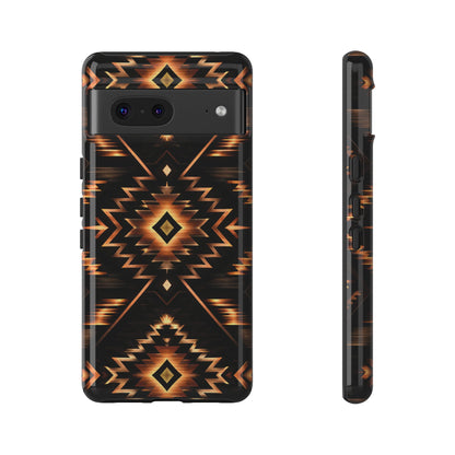 Black Gold Aztec Rug Tough Case