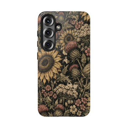Cowhide Sunflower Thistles Tough Case